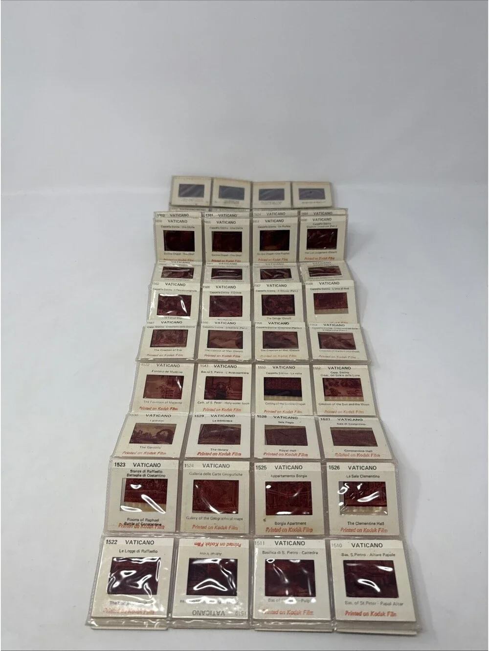 Vintage Vaticano Vatican Color Slides Souvenir Pack With Original Holder (60)